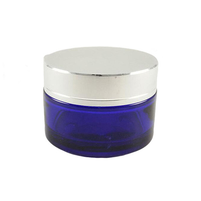 Skin Care Glass Cosmetic Cream Jar , Empty Glass Cream Containers