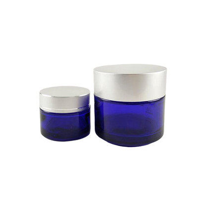 Skin Care Glass Cosmetic Cream Jar , Empty Glass Cream Containers